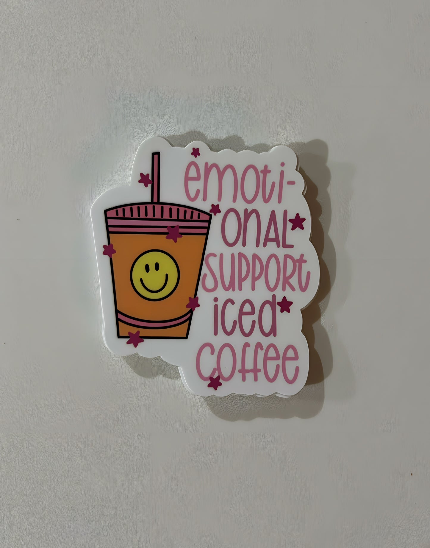 Emotional Support Iced Coffee Sticker