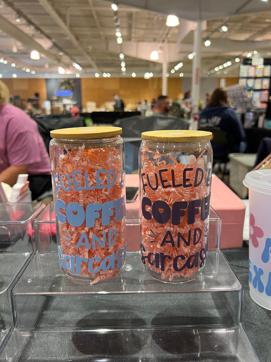 Iced Coffee & Sarcasm Glass Cup